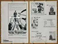 h777 TO SIR WITH LOVE movie pressbook '67 Sidney Poitier, Lulu