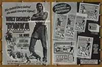 h782 TONKA movie pressbook '57 Sal Mineo, Disney Native Americans!