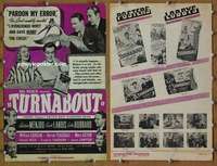 h802 TURNABOUT movie pressbook R46 Landis, great sex-switch comedy!