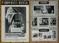 h809 UNHOLY WIFE movie pressbook '57 Steiger, bad girl Diana Dors!