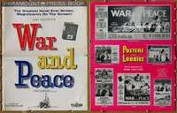 h821 WAR & PEACE movie pressbook '56 Audrey Hepburn, Henry Fonda