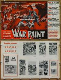 h823 WAR PAINT movie pressbook '53 Robert Stack, Joan Taylor