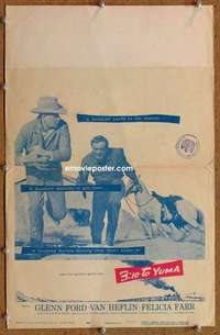 g005 3:10 TO YUMA window card movie poster '57 Glenn Ford, Heflin, Daves