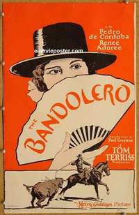 g024 BANDOLERO window card movie poster '24 Renee Adoree, bullfighting!