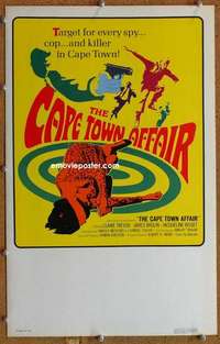 g047 CAPE TOWN AFFAIR window card movie poster '67 Claire Trevor, Brolin
