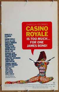 g051 CASINO ROYALE window card movie poster '67 all-star James Bond spy spoof!