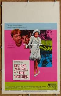 g068 DECLINE & FALL OF A BIRD WATCHER window card movie poster '69 Atkinson