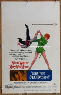g077 DON'T JUST STAND THERE window card movie poster '68 sexy Mary Tyler Moore