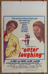 g088 ENTER LAUGHING window card movie poster '67 Elaine May, Reni Santoni