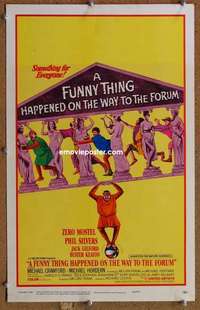 g104 FUNNY THING HAPPENED ON THE WAY TO THE FORUM window card movie poster '66