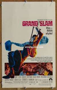 g114 GRAND SLAM window card movie poster '68 Janet Leigh, Klaus Kinski