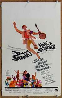 g117 HALF A SIXPENCE window card movie poster '68 H.G. Wells, Tommy Steele