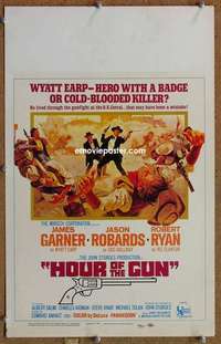 g129 HOUR OF THE GUN window card movie poster '67 James Garner, John Sturges
