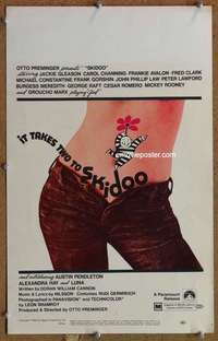 g211 SKIDOO window card movie poster '69 Otto Preminger, sexy image!