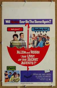 g149 LAST OF THE SECRET AGENTS window card movie poster '66 spy spoof!
