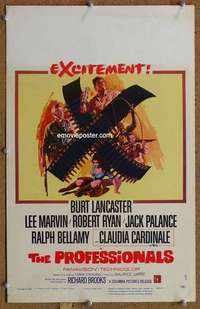 g196 PROFESSIONALS window card movie poster '66 Burt Lancaster, Lee Marvin