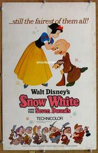 g212 SNOW WHITE & THE SEVEN DWARFS window card movie poster R67 Disney!