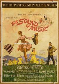 g257 SOUND OF MUSIC special window card movie poster '65 classic Julie Andrews!