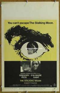 g218 STALKING MOON window card movie poster '68 Gregory Peck, Eva Marie Saint