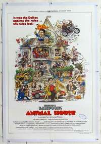 m351 ANIMAL HOUSE linen int'l B one-sheet movie poster '78 Belushi, Landis