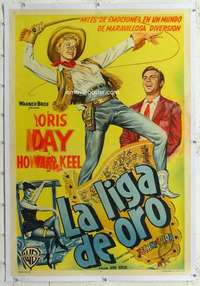 m297 CALAMITY JANE linen Argentinean movie poster '53 Doris Day