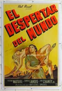 m312 ONE MILLION BC linen Argentinean movie poster '40 Venturi art!