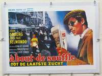 m189 BREATHLESS linen Belgian movie poster R70s A Bout de Souffle!