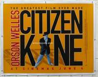 m326 CITIZEN KANE advance British quad R1999 Orson Welles classic, the greatest film ever made!