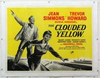 m327 CLOUDED YELLOW linen British quad movie poster '51 Jean Simmons