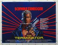 m338 TERMINATOR linen British quad movie poster '84 Schwarzenegger
