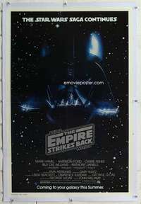 m403 EMPIRE STRIKES BACK linen advance 1sh movie poster '80 Lucas