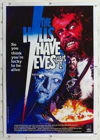 m114 HILLS HAVE EYES 2 linen English one-sheet movie poster '85 Wes Craven