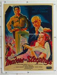 m212 LA MADONE DES SLEEPINGS linen French 23x32 movie poster '55