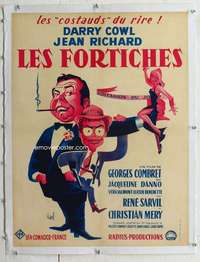 m213 LES FORTICHES linen French 23x32 movie poster '60 Hurel artwork!
