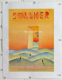 m216 STALKER linen French 23x32 movie poster '79 cool Folon artwork!