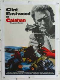 m242 MAGNUM FORCE linen German movie poster '73 Eastwood, Dirty Harry