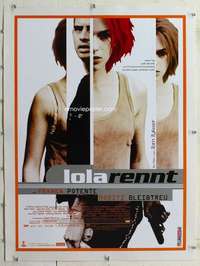 m246 RUN LOLA RUN linen German movie poster '98 sexy Franka Potente!