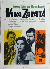 m250 VIVA ZAPATA linen German movie poster R66 Marlon Brando, Kazan