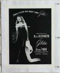 m109 GILDA linen Spanish/U.S. special 12x16 movie poster '46 classic image!