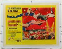 m091 TRAPEZE linen half-sheet movie poster '56 Lancaster, Lollobrigida