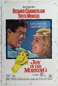 m456 JOY IN THE MORNING linen one-sheet movie poster '65 Chamberlain, Mimeux