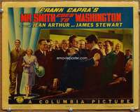 m016 MR SMITH GOES TO WASHINGTON #6 movie lobby card '39 Stewart fights!
