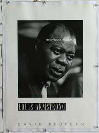 m102 LOUIS ARMSTRONG BY DAVID REDFERN linen book poster '80s