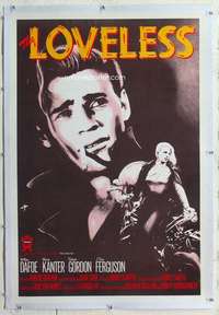m472 LOVELESS linen one-sheet movie poster '82 early Willem Dafoe as biker!