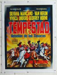 m186 TEMPEST linen Mexican movie poster '59 Heflin, Mangano