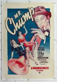 m486 MR CHUMP linen one-sheet movie poster '38 Johnnie Davis, Lola Lane
