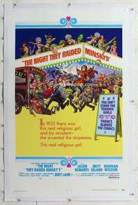 m498 NIGHT THEY RAIDED MINSKY'S linen one-sheet movie poster '68 Frazetta art