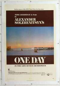 m504 ONE DAY IN THE LIFE OF IVAN DENISOVICH linen one-sheet movie poster '71