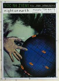 m230 NIGHT ON EARTH linen Polish movie poster '92 A. Klimowski art!