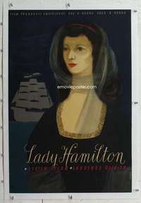 m233 THAT HAMILTON WOMAN linen Polish movie poster '41 Wenzel art!